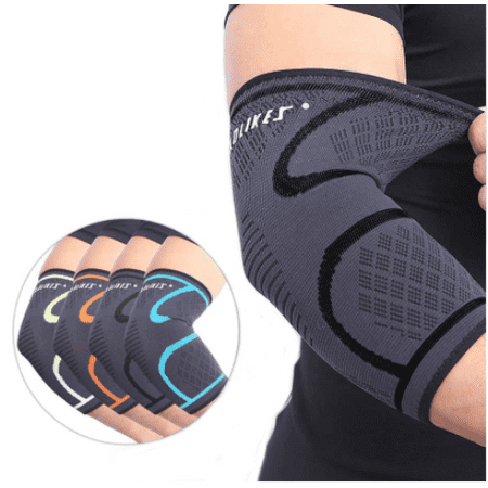 Elbow Compression Sleeve Brace Support for Women Men, Ideal for Tendonitis/ Tennis/ Golf Elbow, Arthritis Pain, Volleyball, Football, Fitness, Workout,