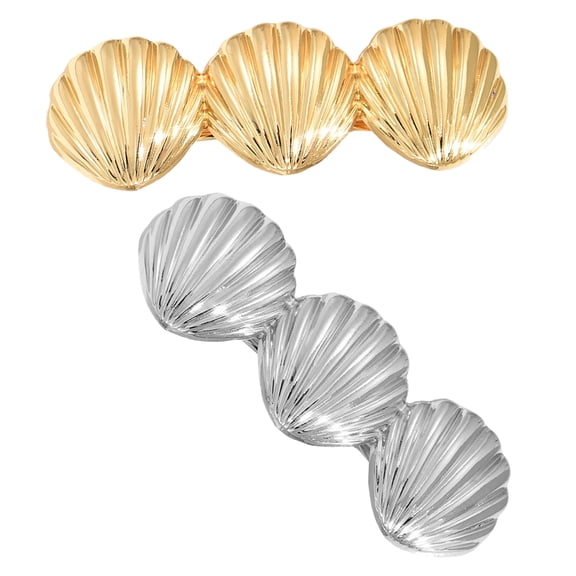 Raindrops 2pcs Hair Clips Metal Barrettes For Women Elegant French Barrettes Large Metal Hair Accessory For Women