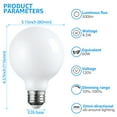 thumbnail image 7 of 12 Pack G25 LED Light Bulbs Dimmable, Round Frosted Vanity Light Bulb for Bathroom, 4.5W(60W Eqv.), 500lm, E26 Base, 2700K Soft White, 7 of 7