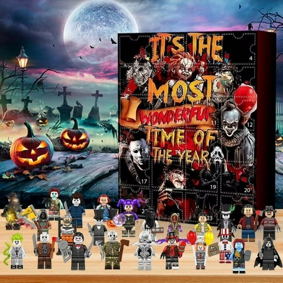 nightmare christmas Advent Calendar 2025,24-Day Halloween Countdown Calendar for Kids and Adults with 24 pcs Classic Doll Collectible Figures,Ornaments Decorations Gifts for Boys Girls Teens