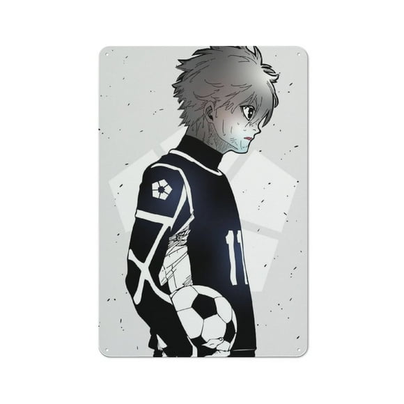 Blue Lock Seishiro Nag Hanging Picture Tin Hanging Picture Wall Poster Metal Painting Creativity Poster Home Decor Painting Anime Goods Gift 30x20cm