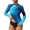 blue, variant on Beautyin Womens Long Sleeve Rash Guard Shirts Solid Swimsuits Top UPF 50 Swim Shirts Hiking Top Side Drawstring with Thumb Hole and a Zipper Pocket