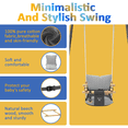 thumbnail image 4 of Baby Swing Outdoor with Foldable Stand, Indoor Baby Bouncer Jumper for Infants up to 50lbs, Black, 4 of 7