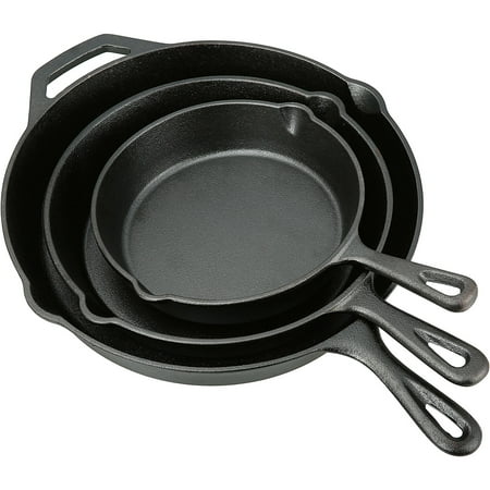 Ozark Trail 3 Piece Cast Iron Skillet Set (Best Quality Cast Iron Cookware)