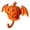 Orange, variant on OIUR Devil Pumpkin Bat Wall Hook, Halloween No-Drill Adhesive Hook for Keys Bags, Strong Sticky Damage-Free Decorative Hooks for Entryway Kitchen Door