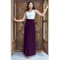 thumbnail image 3 of KOH KOH Long Flowy Cute Modest High Empire Waist Full Floor Length Pockets Casual Semi Formal Vintage Work Office Workwear Maxi Skirt For Women Purple XX-Large US 18-20 NT325, 3 of 7