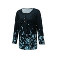 thumbnail image 3 of Hauts Décontractés à Manches Longues pour Femmes, Imprimé Floral, Tunique à Boutons devant, Chemises, Blouse, 3 of 8