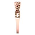 thumbnail image 4 of 0.495 ctw Wedding Band for Women - 14K Rose Gold Simulated Champagne Diamond Stackable Eternity Ring, 4 of 6