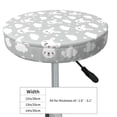 thumbnail image 4 of Lsque Rabbit And Cloud Round Bar chair cushion covers Velvet Fabric Premium Comfort Protects from Scratches and Stains for 14-17 Inch Chair- 12 inch, 4 of 7