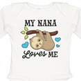 thumbnail image 4 of Inktastic My Nana Loves Me with Sloth and Hearts Boys or Girls Long Sleeve Baby Bodysuit, 4 of 5