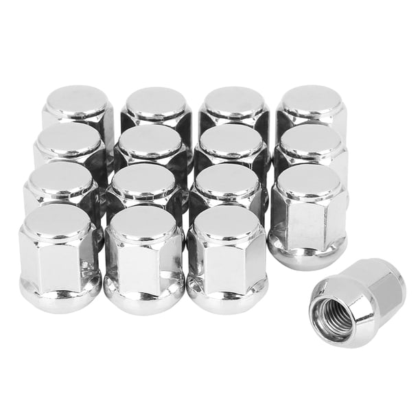 16 Uds M12x1.5 28mm Cromado Rueda Orejeta Tuercas Cono Asiento para Coche