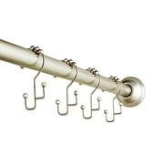 Better Homes & Gardens Satin Nickel Easy Glide Double Shower Hooks, Rustproof, 12 Count