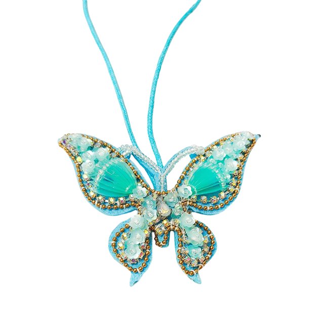 Artesanía Diamantes Hechas A Mano Diebla 3D Bag Lentejuelas Costilla (mariposa) Azul