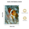 thumbnail image 2 of HENGT  - 3 Piece Canvas Wall Art - Clown Anemonefish and White Sea Anemone - Modern Home Art Stretched and Framed Ready to Hang, 2 of 5