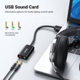 thumbnail image 2 of Adaptador de tarjeta de sonido USB UGREEN para ordenador PS5 PS4 Black, 2 of 9