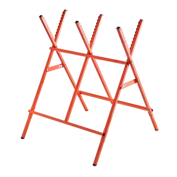 KFFKFF Folding Saw Horses, Set of 2, Adjustable Height with Sturdy Legs, 260 lbs Load Capacity, Non-Slip Foot Pads, Ideal for Woodworking, Carpentry, and Construction Tasks