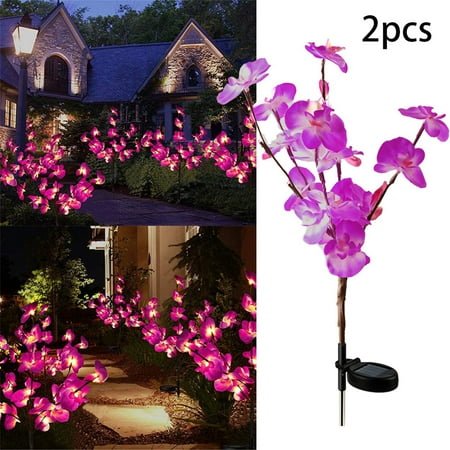 

Solar Orchid Lamp Courtyard Decoration Orchid Tree Branch Lamp Flower Grass Terrace Lamp