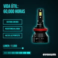 thumbnail image 2 of Luces Led para Auto - EVOLUM - Modelo Barracuda 11,000 lúmenes - Resistencia al Agua - Haz de luz Perfecto (H11), 2 of 9