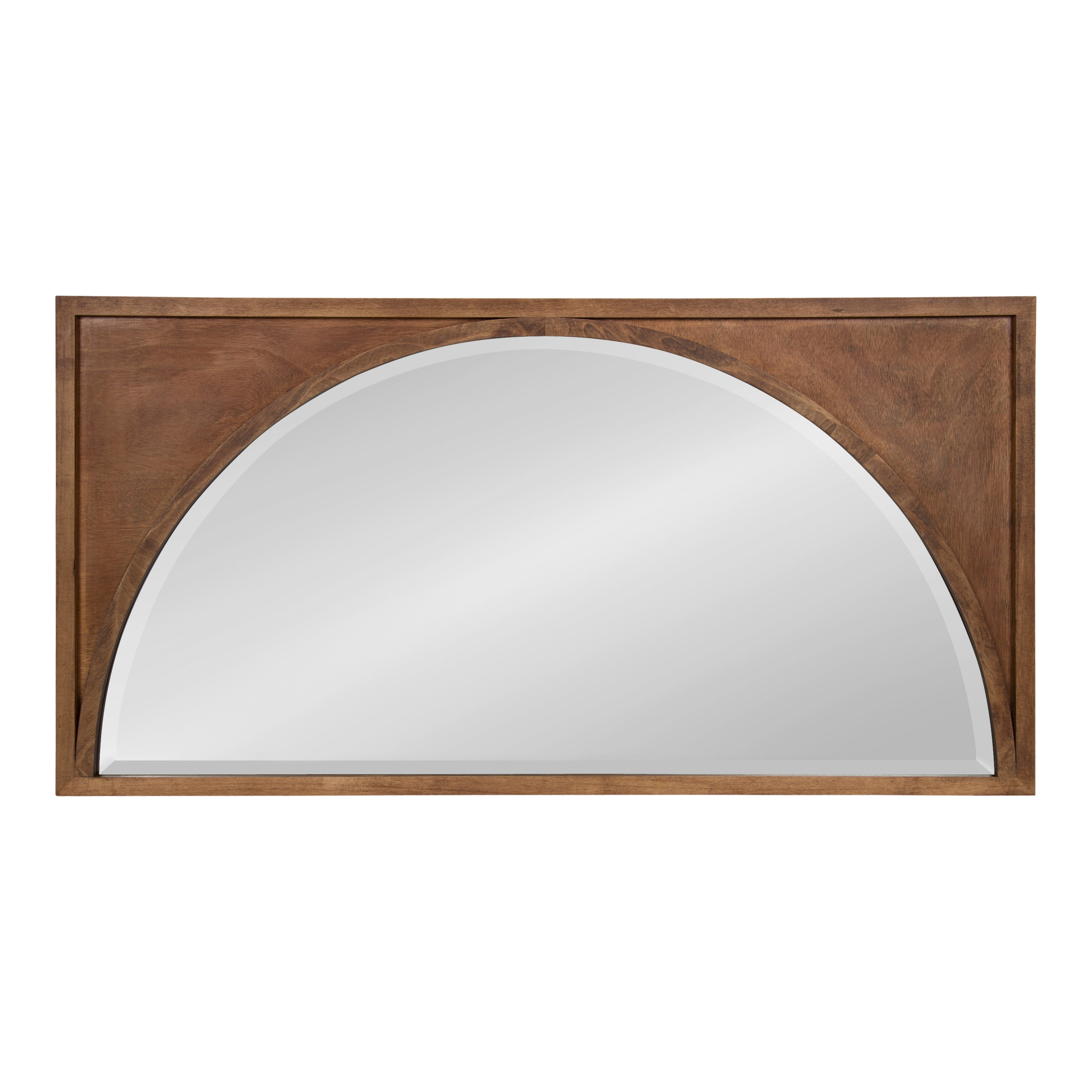 Andover Light Brown Solid Wood Full-Length Arch Mirror