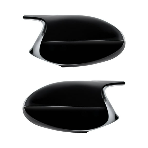 2X Glossy Black Rearview Side Mirror Cover For BMW 05-08 E90 E91 06-10 E92 E93 Pre-facelift