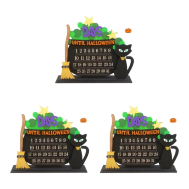 Calendario de bloques de en movimiento Bearachild cuenta regresiva Halloween negro
