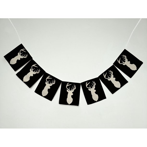 Download ZKGK Deer Silhouette Banner Bunting Garland Flag Sign for ...