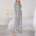 thumbnail image 5 of Wukai Snake Print Women's Pajama Set - Soft Long Sleeve Sleepwear for Comfort and Style-X-Large, 5 of 9