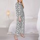 thumbnail image 3 of Balery Snake Conjunto de Pijama con Estampado para Mujer, Conjunto de Dos Piezas con Manga Larga, Ropa de Dormir Suave con Bolsillos, Pijamas Cómodos-Medium, 3 of 7