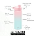 thumbnail image 3 of Simple Modern 18 fl oz Insulated Stainless Steel Summit Water Bottle with Covered Silicone Straw Lid | Sweet Taffy, 3 of 7
