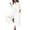 a-White52, variant on Womens Washed Solid Color Denim Wide Leg Jumpsuit Button Down Front Multiple Pockets Long Sleeve Loose Oversized Fit Casual Streetwear For Daily Wear Sky Blue XXL