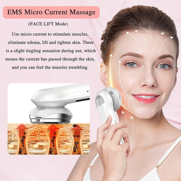 Ms.W Red Light Neck Face Massager,Portable Facial Massager for Skin  Care,Electric Face Massage Kit with 45 ±5℃ Heat & 3 Massage Modes