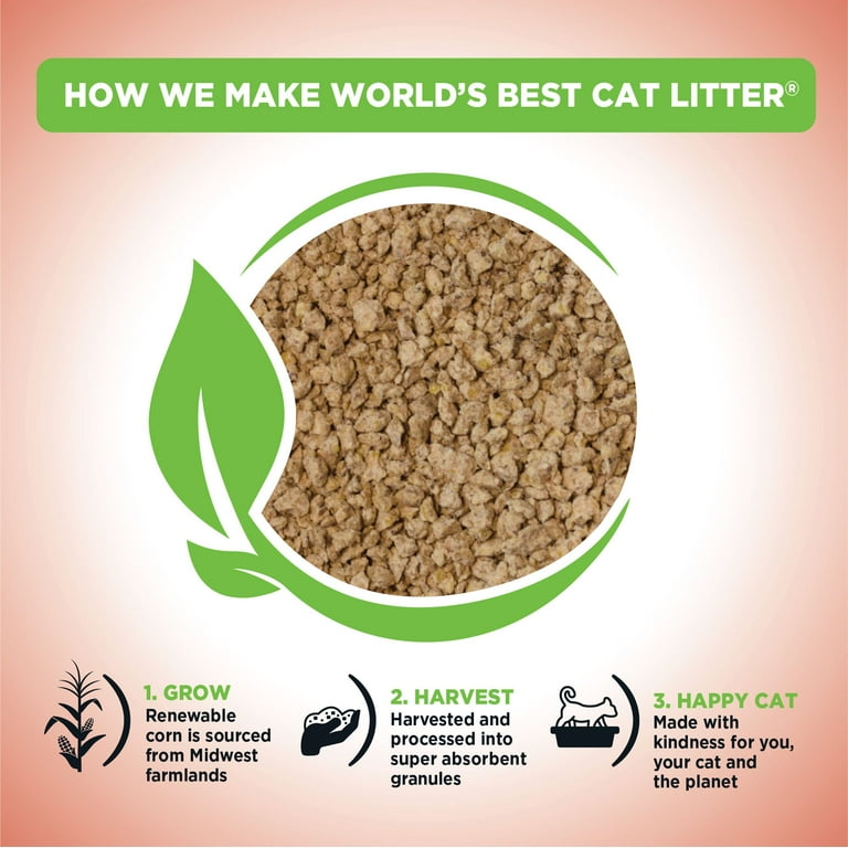 World s Best Cat Litter Multiple Cat Clumping Litter Flushable 99 Dust Free Clumping 15 lb