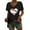 Noir, variante sur T-Shirt à Manches Courtes pour Femmes Liquidation Femmes Chandails Mélangés T-Shirts de Baseball pour Femmes Festival de Baseball Couleur Unie Baseball Imprimé Col en V Haut à Manches Courtes