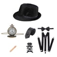 thumbnail image 1 of Disfraz de gángster YONGSHENG estilo Gatsby para hombre con accesorios, 1 of 4