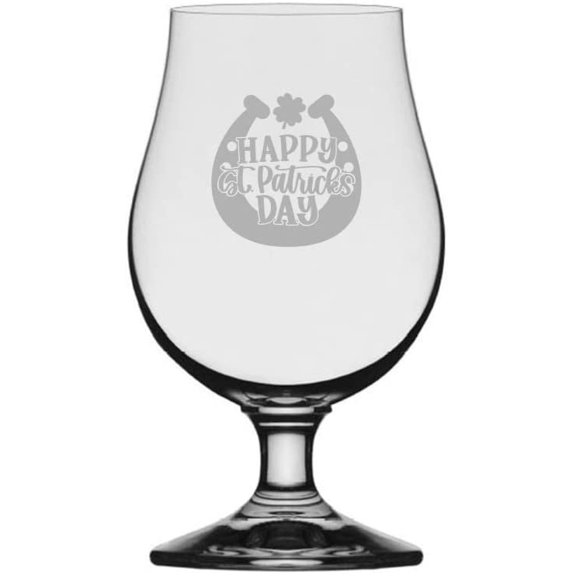 St Patricks Day 2 St Patrick's Day Etched 13.25oz Iona Beer Glass