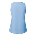 thumbnail image 4 of T Shirts For Women Blue Womens Tops Fashion V Neck Sleeveless Solid Chiffon Casual Loose Tank Flowy Summer Tops, 4 of 7
