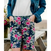 The Pioneer Woman Floral Pullon Bermuda Short with Pockets, Womens