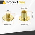 thumbnail image 2 of Uxcell 50set Chicago Screw M5 x 6mm 8mm Length Metal Phillips Nail Rivet Stud Screw Bolts Rivets Binding Post Screw for DIY Leather Belt Bag Craft Bookbinding, Gold, 2 of 7