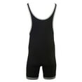 thumbnail image 2 of MATMAN #83 Adult Double Knit Nylon Singlet, Color: Black/White, Size: L (83-BLK/WHT-L), 2 of 2