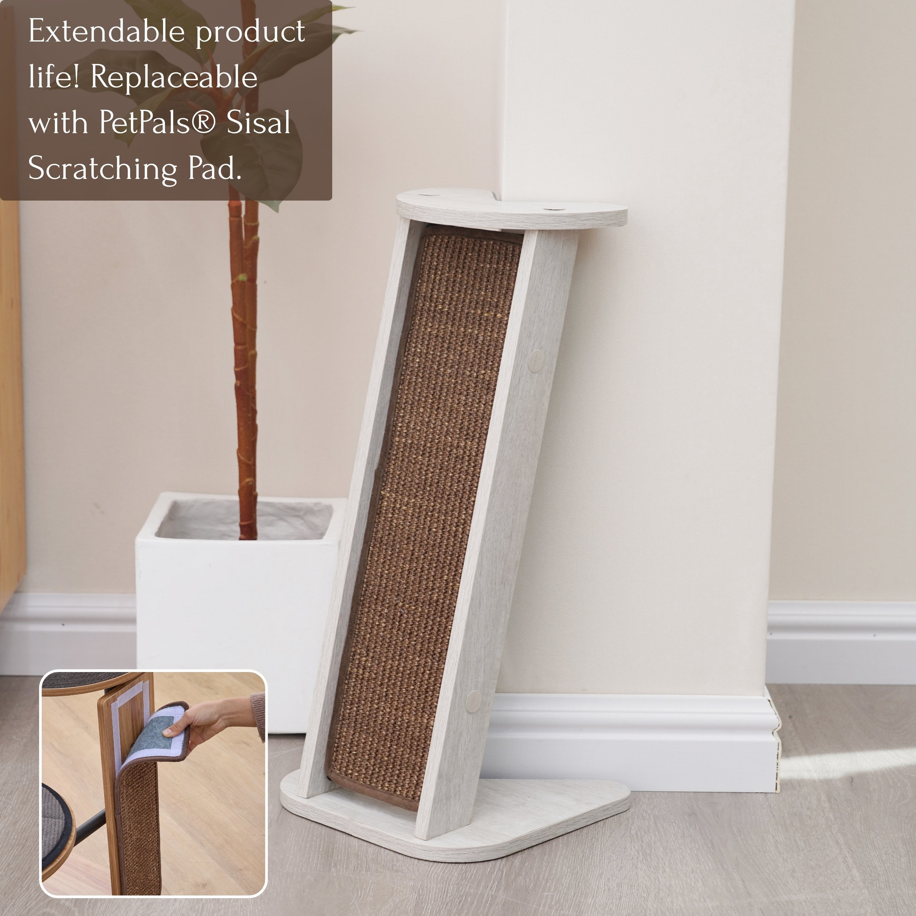 Petpals 22.5" *2 Pieces Furniture Protector Cat Scratching Post Made of Laminated Wood Board