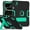 Black+Mint, variant on Dteck Case for iPad Pro 13 inch 2024,Shockproof Silicone + PC 3-Layer Protection Kickstand Case Heavy Duty Cover for iPad Pro 13-in. (M4) 2024,Black