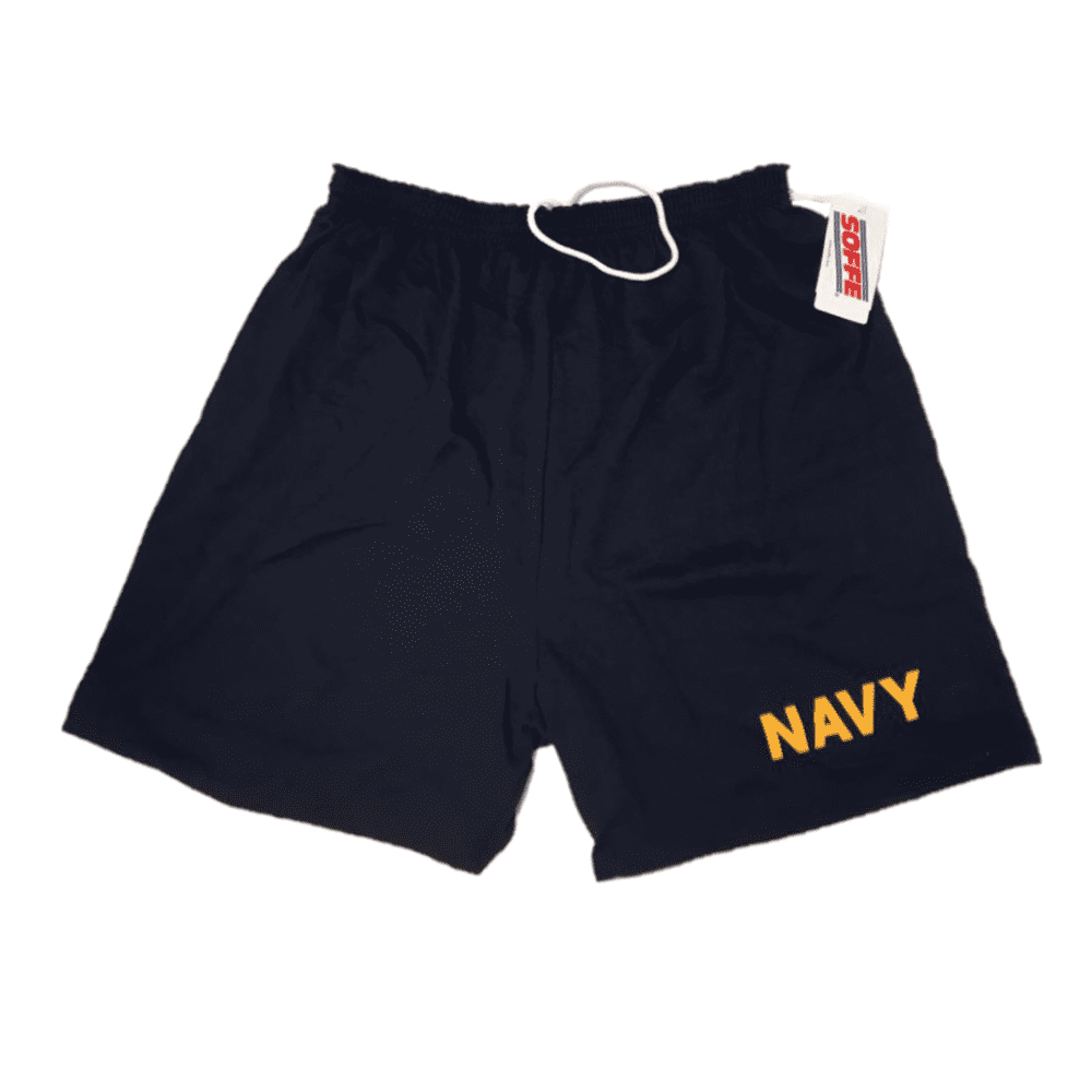 Soffe Soffe US Navy PT Shorts, Navy Blue Polycotton Blend Men's