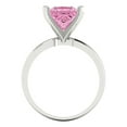 thumbnail image 4 of Clara Pucci 14K White Gold 3ct Pink Solitaire Ring for Women, 4 of 8