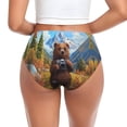 thumbnail image 3 of Womens Underwear Snowy Mountain Photography Bear Cuteness No Show Seamless Underwear for Women, Soft Stretch Women's Panties, Hipster Ladies Panties Bikini Underwear Briefs, 3 of 6