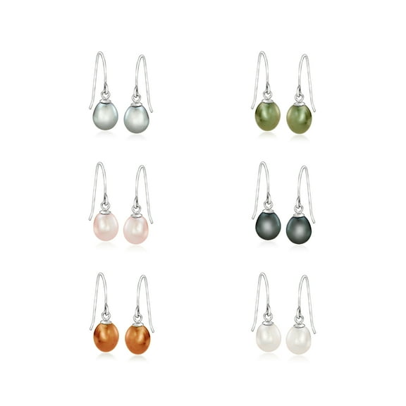 Ross-Simons 6-6.5mm Multicolored Cultured Pearl Jewelry Set: 6 Pairs Of Earrings in Sterling Silver, Women's, Adult
