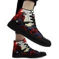thumbnail image 5 of Coolcustomize Mens High Top Sneakers Lace-Up Gothic Designed Casual Steet Canvas Shoes for Women Red and Black Skull Shoes, 5 of 7