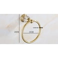 thumbnail image 4 of Toallero de pared de latón pulido con cristal europeo dorado |JUNJUN, 4 of 4