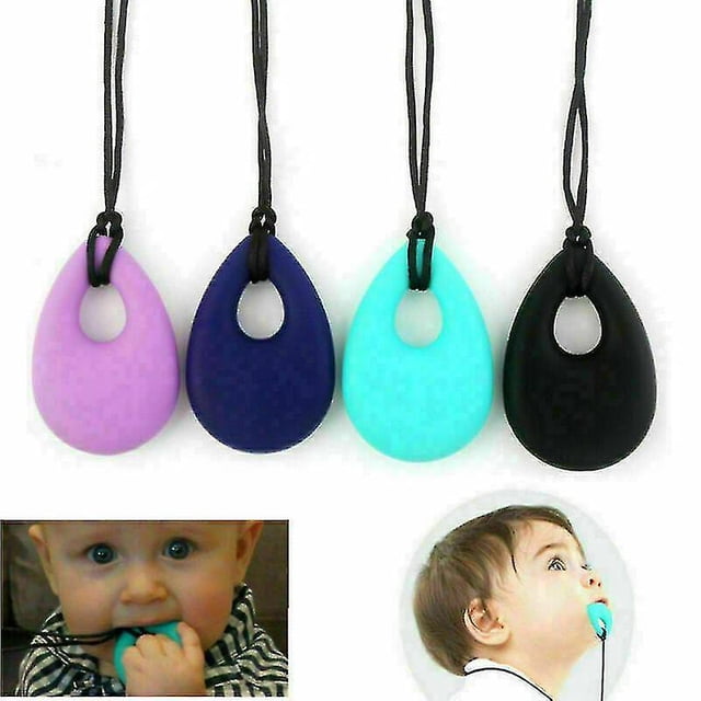Autism Chewy Necklace - Kids Baby Chewie Sensory Chew Asd Adhd Tear Drop Spd