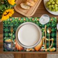 thumbnail image 4 of St. Patrick's Day Placemats Set of 4, Lucky Shamrocks Harp Beer Farmhouse Plaid Placemats for Dining Table, Place Mats for Kitchen Tabletop, Waterproof Wipeable Dining Table Mats Set, 4 of 9