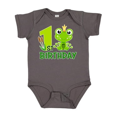 Inktastic 1st Birthday Prince Frog Boys Baby Bodysuit